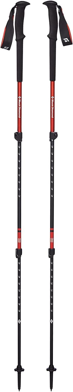 Black Diamond Trail Trekking Poles, Pair of 2 Lightweight Collapsible Aluminum Hiking Sticks for Trekking, Backpacking, Walking