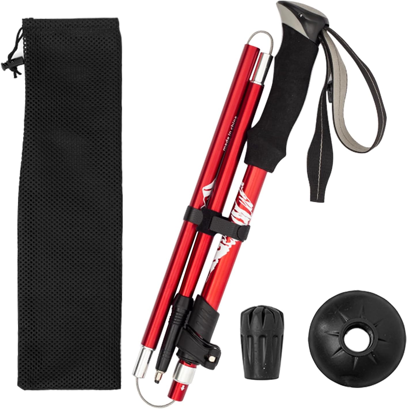 Nordic Hiking Pole - Collapsible, Lightweight 7075 Aluminum Walking Stick for Seniors, Men, and Women