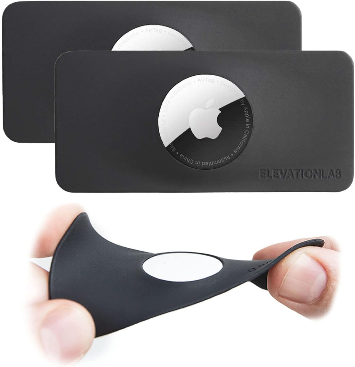 TagVault™ AirTag Wallet Holder - The Thinnest AirTag Wallet Card Insert | Flexible, Stays Hidden, Patent Pending | Elevation Lab